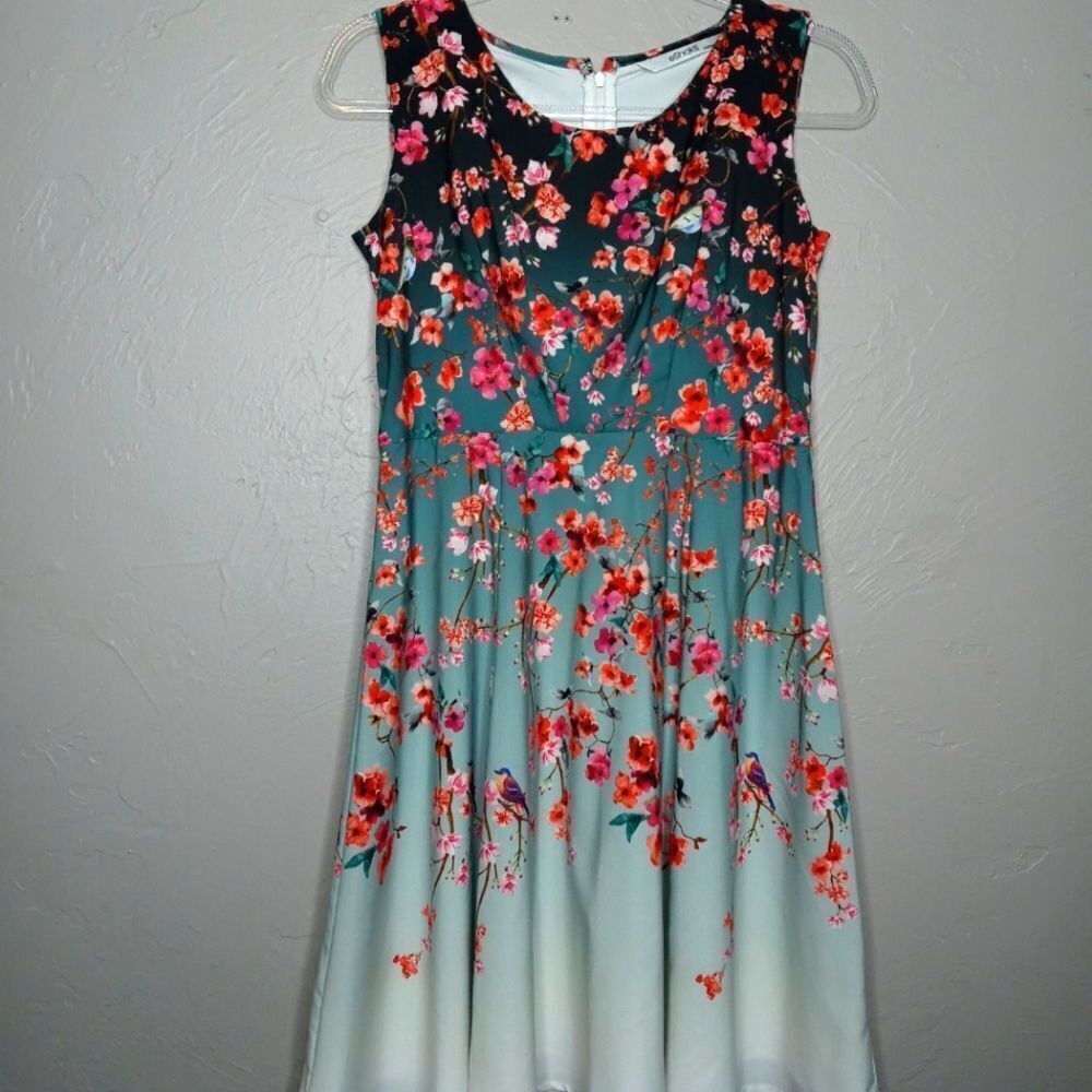 eShakti Custom Floral and Birds Dress